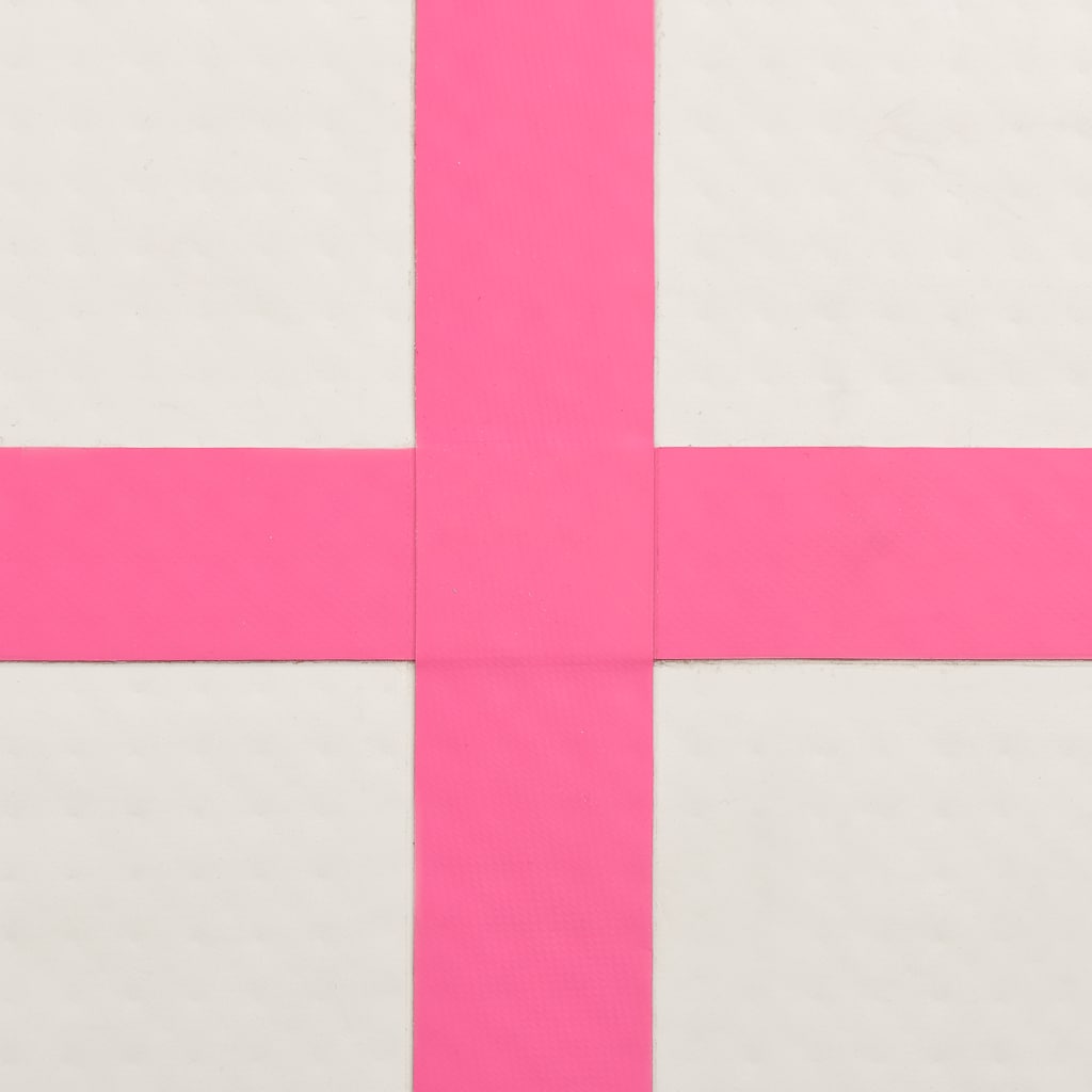 Aufblasbare Gymnastikmatte mit Pumpe 60x100x10 cm PVC Rosa