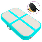 Aufblasbare Gymnastikmatte mit Pumpe 60x100x10 cm PVC Grün
