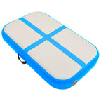Aufblasbare Gymnastikmatte mit Pumpe 60x100x20 cm PVC Blau
