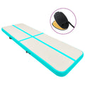 Aufblasbare Gymnastikmatte mit Pumpe 600x100x20 cm PVC Grün