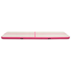 Aufblasbare Gymnastikmatte mit Pumpe 700x100x20 cm PVC Rosa