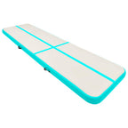 Aufblasbare Gymnastikmatte mit Pumpe 700x100x20 cm PVC Grün