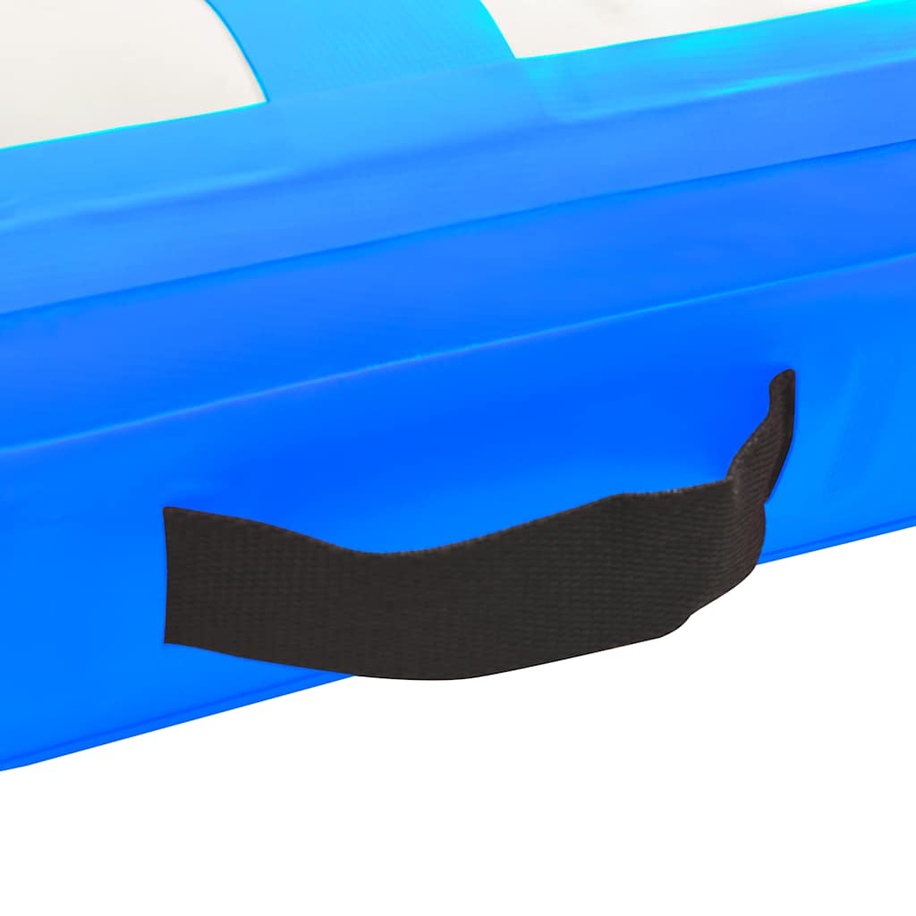 Aufblasbare Gymnastikmatte mit Pumpe 800x100x20 cm PVC Blau