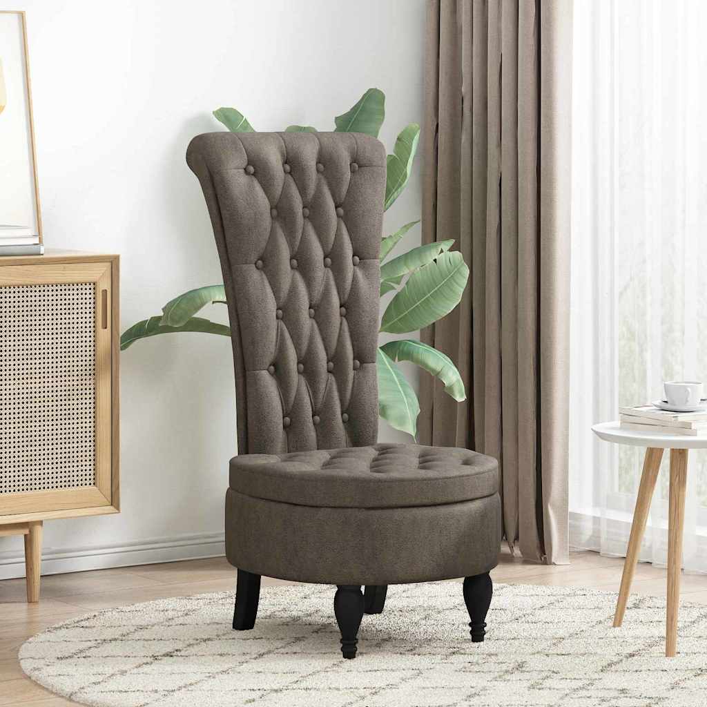 Schlafsessel Dunkelgrau 56,5 x 70 x 110 cm Kunstwildleder
