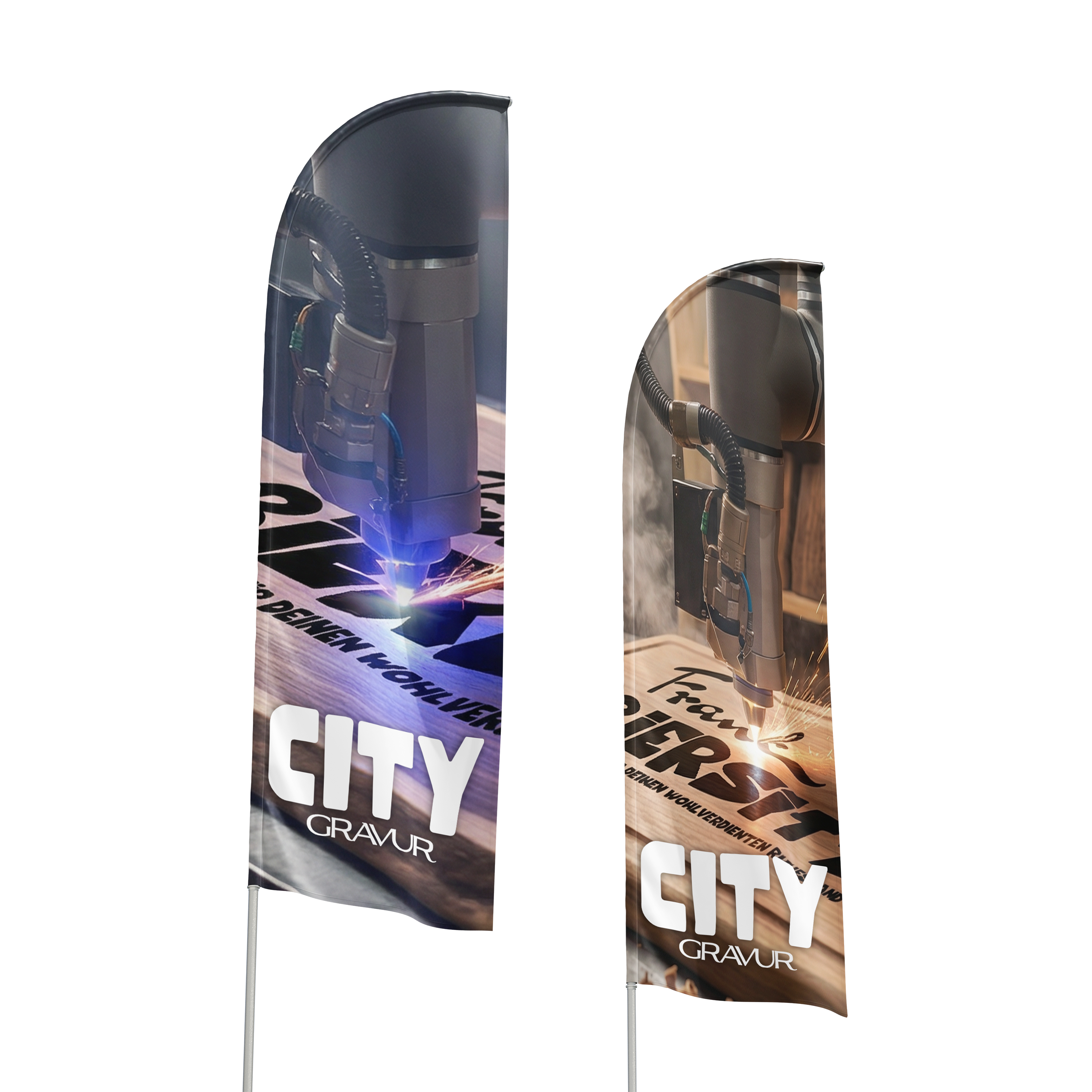 Fahnenmast für Beachflag - stabiler, flexibler Aluminium-Fahnenmast für Outdoor-Werbung