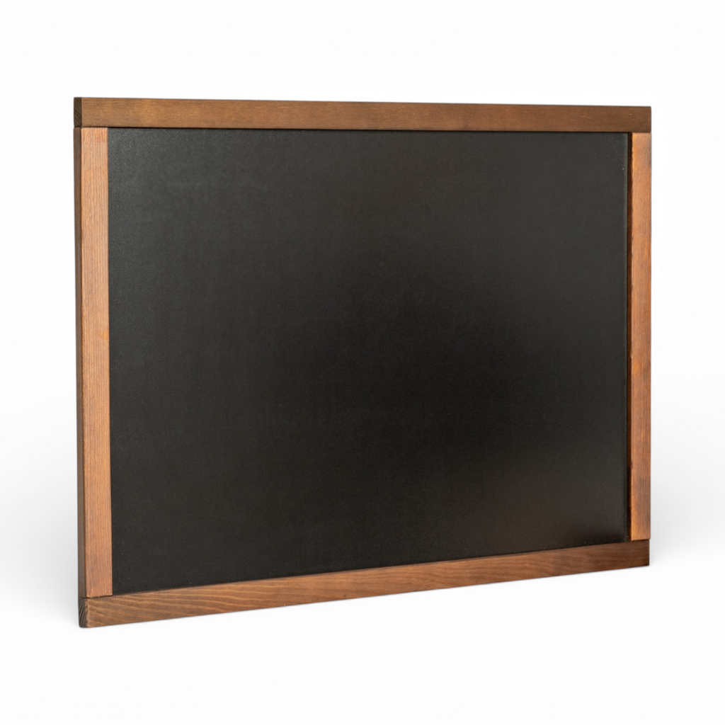 Lausitzer Marktplatz- schwarze HDF Kreide Wandtafel mit Holzrahmen zum aufhängen, ideal für Restaurants und Büros oder Kinderzimmer.