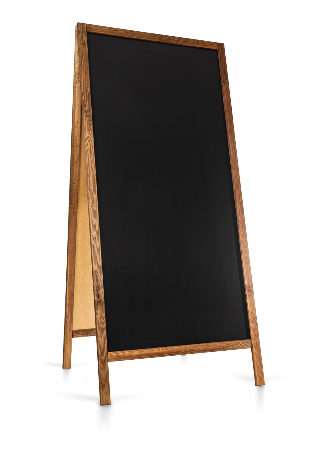 Kreidetafel/Holz Kundenstopper Classic XL (72x160 cm) - braun-1