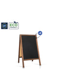 Kreidetafel/Holz Kundenstopper Classic S (51x90 cm) - braun-2