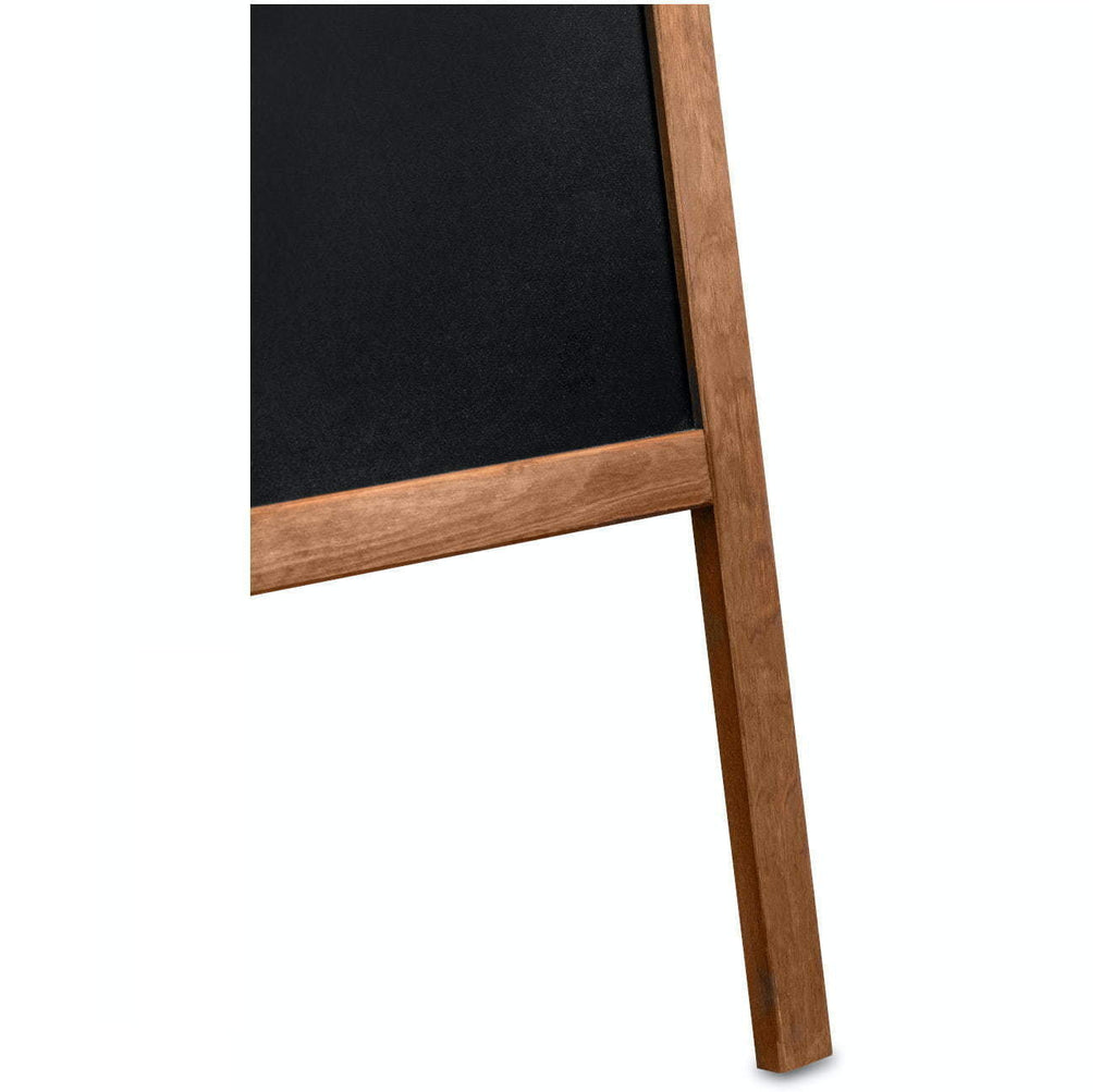 Kreidetafel/Holz Kundenstopper Classic S (51x90 cm) - braun-5