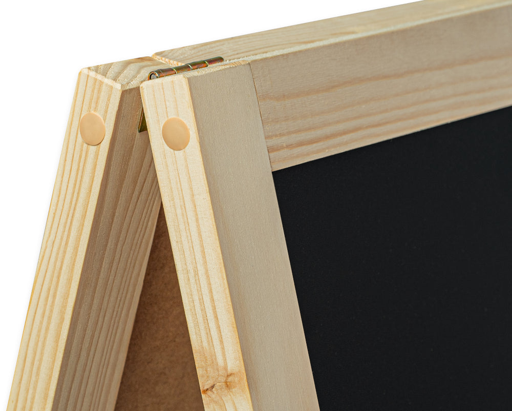 Kreidetafel/holz Kundenstopper Classic L (61x118 cm) - natur-2