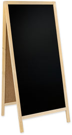 Kreidetafel/holz Kundenstopper Classic XL (72x160 cm) - natur-3