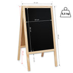 Kreidetafel/holz Kundenstopper Classic L (61x118 cm) - natur-5