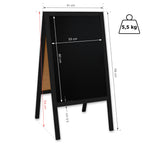 Kreidetafel/holz Kundenstopper Classic L (61x118 cm) - schwarz-4