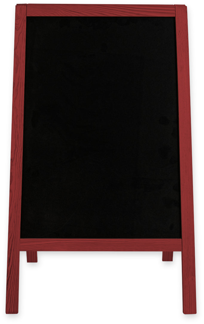 Kreidetafel/holz Kundenstopper Classic S (51x90 cm) - rot-2
