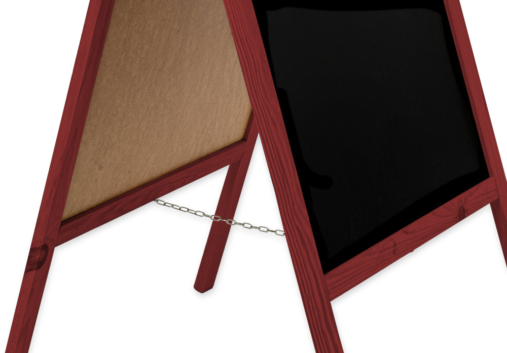 Kreidetafel/holz Kundenstopper Classic L (61x118 cm) - rot-4