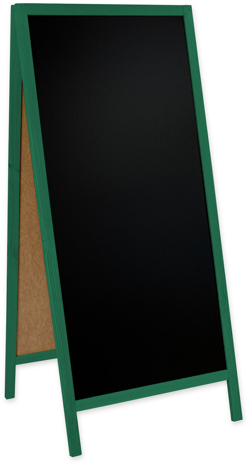 Kreidetafel/holz Kundenstopper Classic XL (72x160 cm) - grün-3